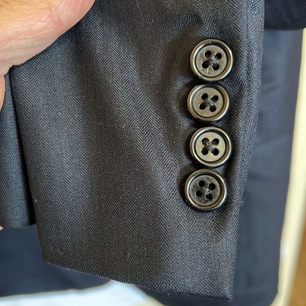 HICKEY FREEMAN Blazer/ suit jacket dark grey with pattern ( photo) excellent - Picture 5 of 13